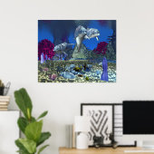 Poster des dauphins de 30 po x 24 po (Bureau à domicile)