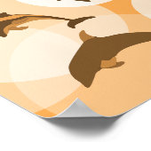 Poster des dauphins de saut Orange Fun (Coin)