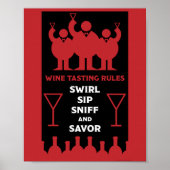 Poster des dégustateurs de vin (Devant)