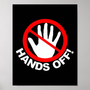 Poster (des deux côtés) Mains de protestation drôle Vinta