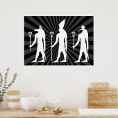 Poster des dieux de crosse - blanc sur foncé (Cuisine)