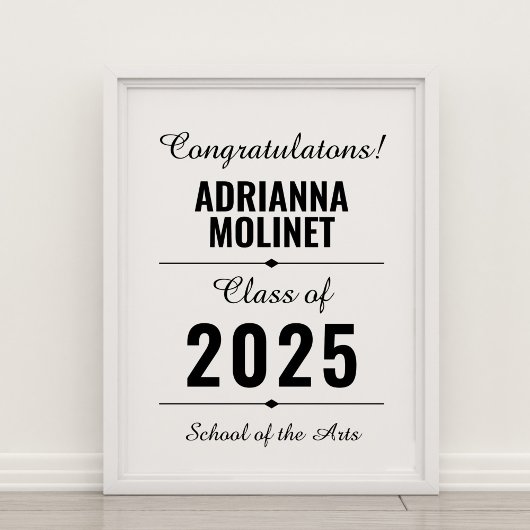 Poster des diplômés de Modern Félicitations