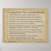 Poster des Dix Commandements de Maman de Hockey (Devant)