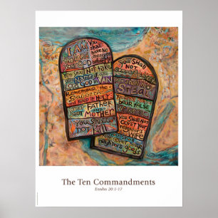 Poster des dix commandements en classe
