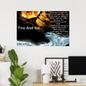 Poster Des Dragons De Glace Et De Feu Pour Lutter  (Bureau à domicile)
