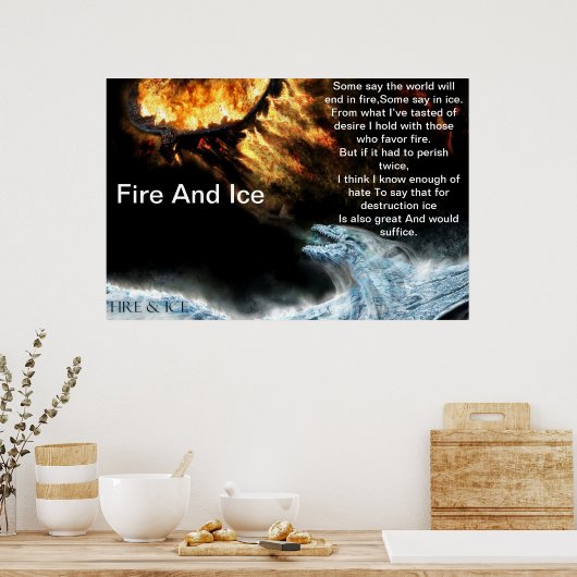 Poster Des Dragons De Glace Et De Feu Pour Lutter  (Cuisine)