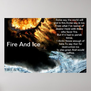 Poster Des Dragons De Glace Et De Feu Pour Lutter 