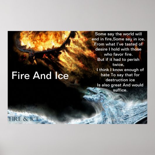 Poster Des Dragons De Glace Et De Feu Pour Lutter  (Devant)