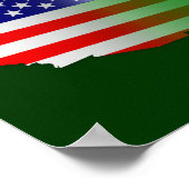 Poster des drapeaux américains de la carte gallois (Coin)