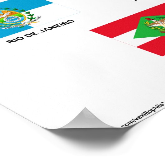 Poster des drapeaux du Brésil (Coin)