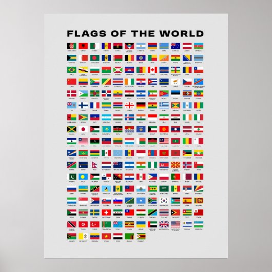 Poster des drapeaux du monde éducatif (Devant)