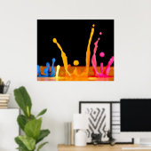 Poster des éclaboussures de couleur (Bureau à domicile)