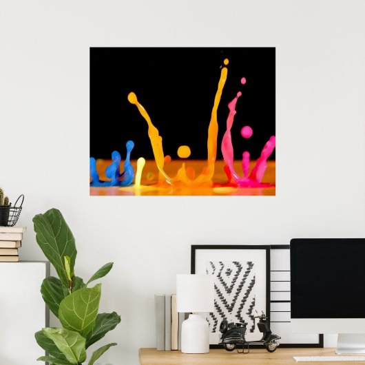 Poster des éclaboussures de couleur (Bureau à domicile)