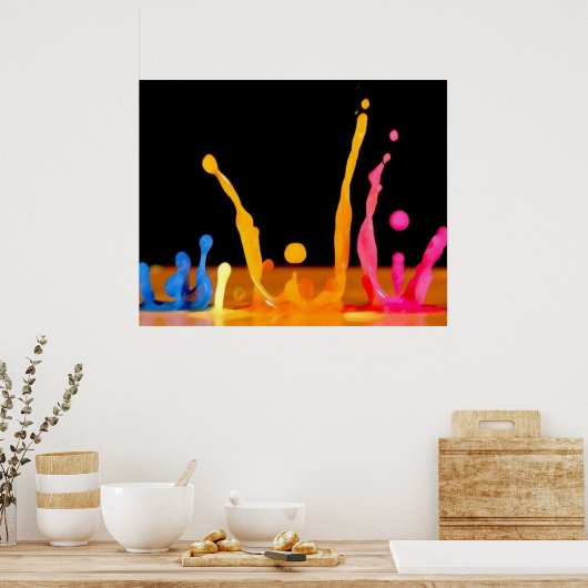 Poster des éclaboussures de couleur (Cuisine)