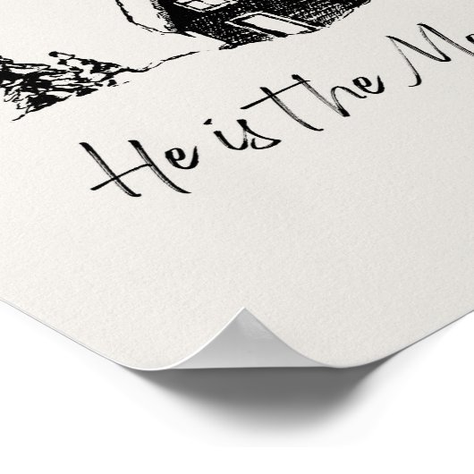 Poster des écritures de Noël modernes (Coin)