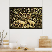 Poster des éléphants de la jungle 26 x 24 (Cuisine)