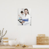 Poster Des élèves dans une leçon de science. (Cuisine)