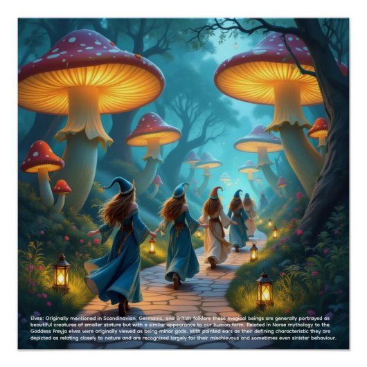 Poster des elfes champignons (Devant)