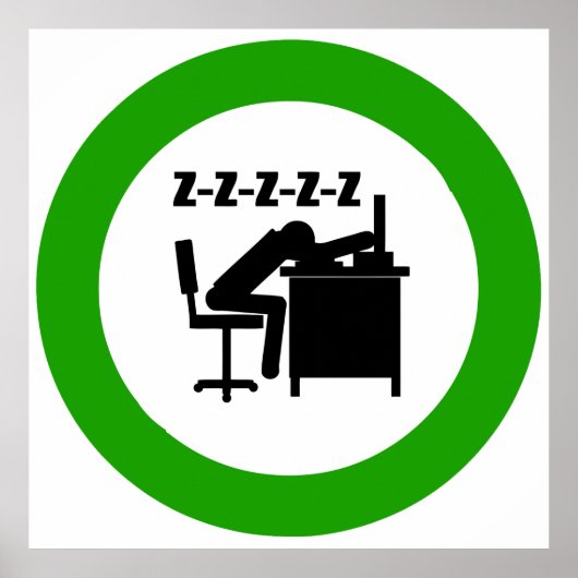 Poster des employés de bureau dormant (Devant)