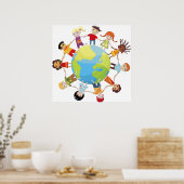 Poster Des enfants pour la paix mondiale (Cuisine)