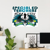 Poster Des Enseignants Spéciaux De L'Éducation Sont Parti (Bureau à domicile)