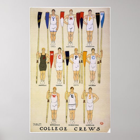 Poster des équipes et des couleurs des collèges (Devant)