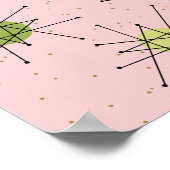 Poster des étoiles atomiques rose (Coin)