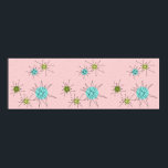 Poster des étoiles atomiques rose<br><div class="desc">Ce motif d'affiche étoile atomique rose et emblématique présente des étoiles atomiques emblématiques. C'est vrai ! L'ancienne école, l'arrière - plan de couleur rose Première dame avec des taches d'or est la toile de fond parfaite pour le céleri turquoise, apaisant et kitsch cercles de couleur vert poire. Les taches de...</div>
