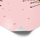 Poster des étoiles atomiques rose (Coin)