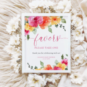 Poster Des faveurs florales colorées s'il vous plaît pren