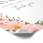 Poster des Faveurs Florales Peach Watercolor (Coin)