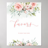 Poster des Faveurs rose-rose pâle Aquarelle (Devant)