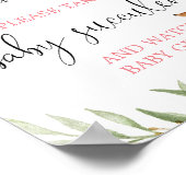 Poster Des faveurs succulentes signent baby shower de cer (Coin)