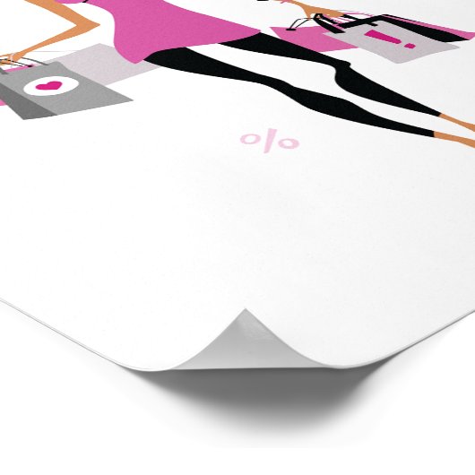 Poster des femmes dans les magasins (Coin)