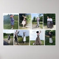 Poster des femmes vintages golfers