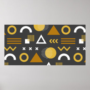 Poster Des figures géométriques de conception motif trans