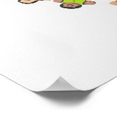 Poster Des figurines multiethniques encerclent le monde (Coin)