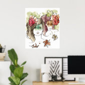 Poster des filles d'automne (Bureau à domicile)