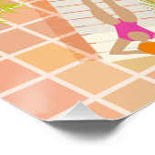 Poster Des filles et des garçons du bikini jouant au jeu  (Coin)