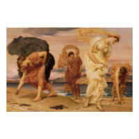 Des Filles Grecques Ramassent Des Galets Par Lord