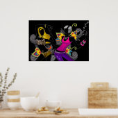 Poster des filles Silhouette dansantes (Cuisine)