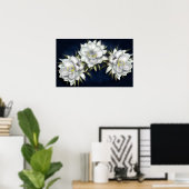 Poster des fleurs blanches (Bureau à domicile)