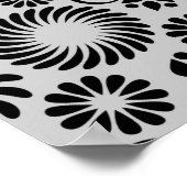 Poster des fleurs blanches rétros (Coin)