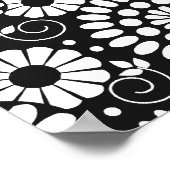 Poster des fleurs blanches rétros (Coin)