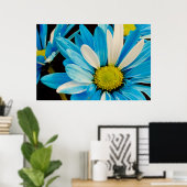 Poster des fleurs bleues (Bureau à domicile)