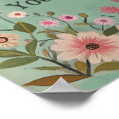 Poster des fleurs d'art populaire personnalisables (Coin)