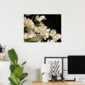 Poster des fleurs de bougainvilliers blancs (Bureau à domicile)