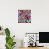 Poster des fleurs de Magnolia (Bureau à domicile)