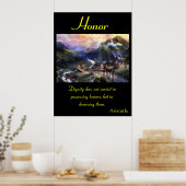 Poster Des Fleurs D'Honneur Dans Les Paysages Vibrants De (Cuisine)