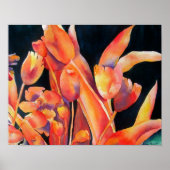 Poster des fleurs du coucher de soleil (Devant)